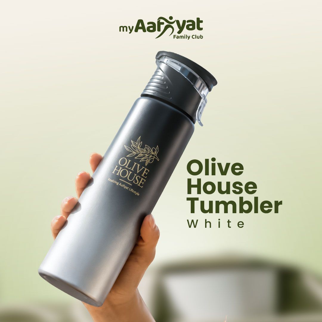 OLIVE HOUSE TUMBLER (BLACK + SILVER)