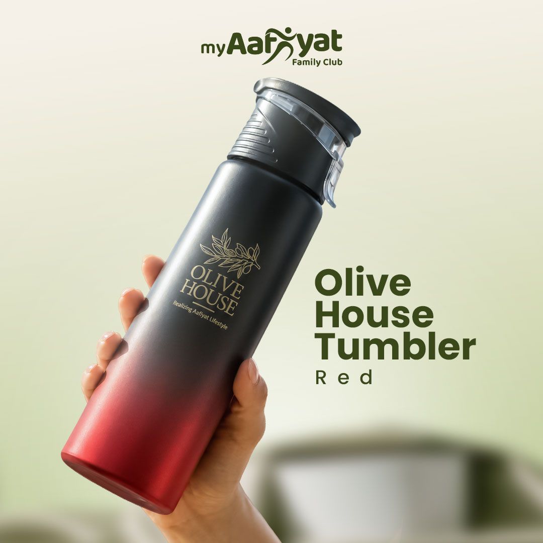 OLIVE HOUSE TUMBLER (BLACK + RED)